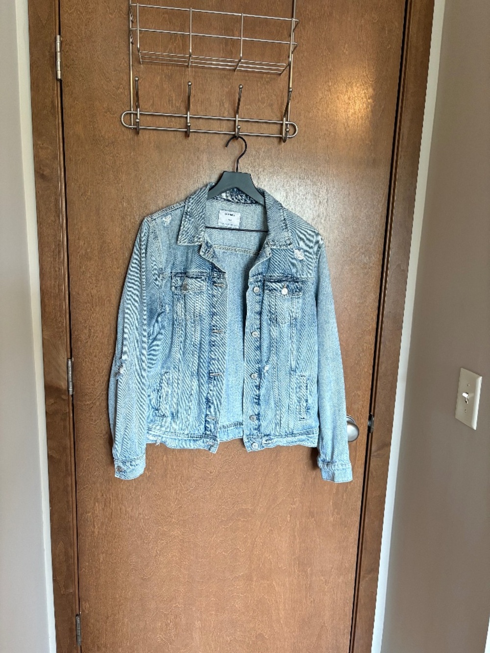 Distressed denim jacket-tall